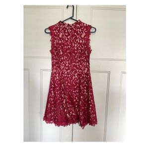 Red Lace Formal Dress